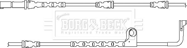 Borg & Beck BWL3034 - Сигнализатор, износ тормозных колодок autosila-amz.com