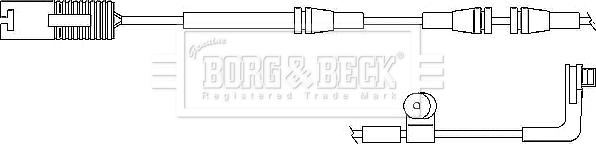 Borg & Beck BWL3030 - Сигнализатор, износ тормозных колодок autosila-amz.com