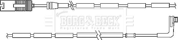 Borg & Beck BWL3037 - Сигнализатор, износ тормозных колодок autosila-amz.com