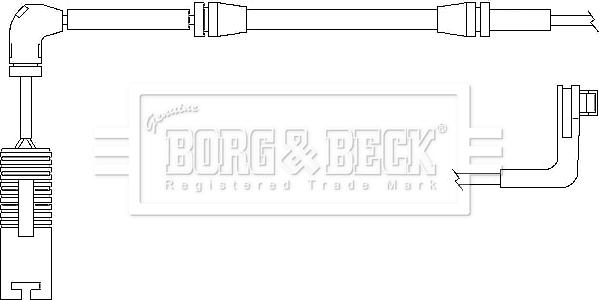 Borg & Beck BWL3025 - Сигнализатор, износ тормозных колодок autosila-amz.com