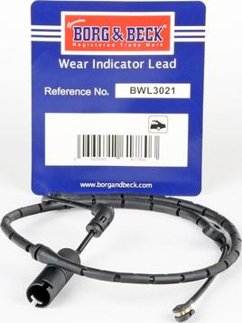 Borg & Beck BWL3021 - Сигнализатор, износ тормозных колодок autosila-amz.com