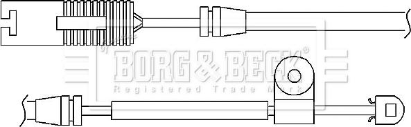 Borg & Beck BWL3027 - Сигнализатор, износ тормозных колодок autosila-amz.com