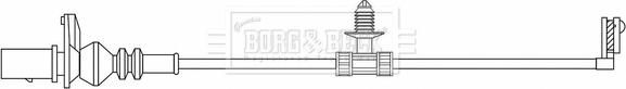 Borg & Beck BWL3192 - Сигнализатор, износ тормозных колодок autosila-amz.com