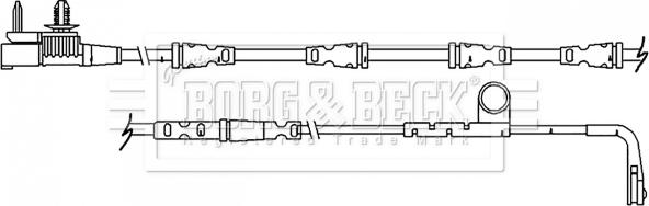 Borg & Beck BWL3149 - Сигнализатор, износ тормозных колодок autosila-amz.com
