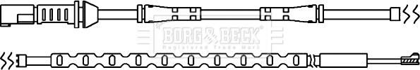 Borg & Beck BWL3102 - Сигнализатор, износ тормозных колодок autosila-amz.com