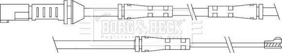 Borg & Beck BWL3110 - Сигнализатор, износ тормозных колодок autosila-amz.com