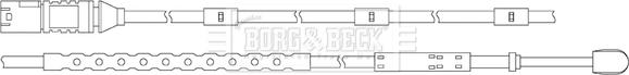 Borg & Beck BWL3111 - Сигнализатор, износ тормозных колодок autosila-amz.com