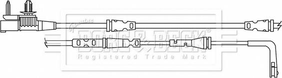 Borg & Beck BWL3180 - Сигнализатор, износ тормозных колодок autosila-amz.com