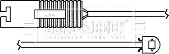 Borg & Beck BWL3124 - Сигнализатор, износ тормозных колодок autosila-amz.com
