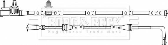 Borg & Beck BWL3179 - Сигнализатор, износ тормозных колодок autosila-amz.com