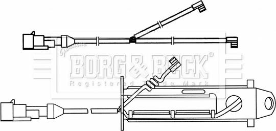 Borg & Beck BWL33096 - Сигнализатор, износ тормозных колодок autosila-amz.com