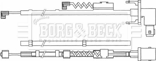 Borg & Beck BWL33093 - Сигнализатор, износ тормозных колодок autosila-amz.com