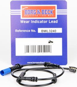 Borg & Beck BWL3240 - Сигнализатор, износ тормозных колодок autosila-amz.com