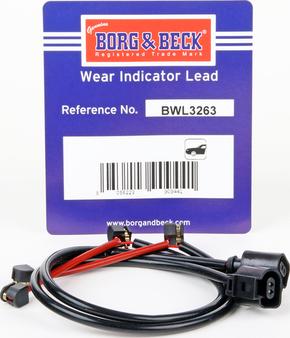 Borg & Beck BWL3263 - Сигнализатор, износ тормозных колодок autosila-amz.com