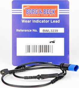 Borg & Beck BWL3239 - Сигнализатор, износ тормозных колодок autosila-amz.com