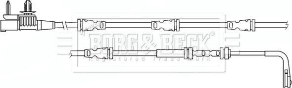 Borg & Beck BWL3225 - Сигнализатор, износ тормозных колодок autosila-amz.com