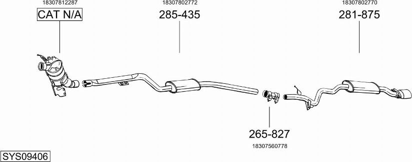 Bosal SYS09406 - Система выпуска ОГ autosila-amz.com