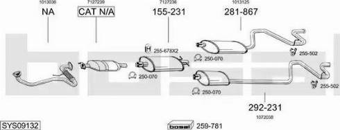 Bosal SYS09132 - Система выпуска ОГ autosila-amz.com