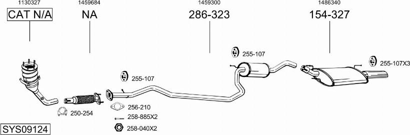 Bosal SYS09124 - Система выпуска ОГ autosila-amz.com