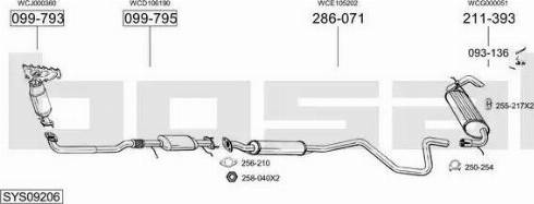 Bosal SYS09206 - Система выпуска ОГ autosila-amz.com