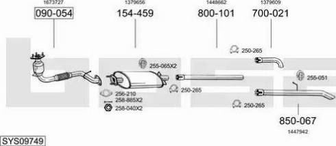 Bosal SYS09749 - Система выпуска ОГ autosila-amz.com