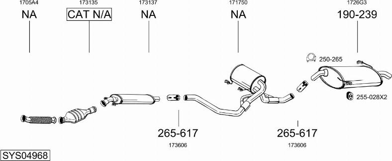 Bosal SYS04968 - Система выпуска ОГ autosila-amz.com