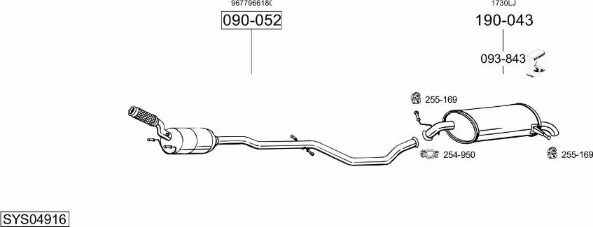 Bosal SYS04916 - Система выпуска ОГ autosila-amz.com