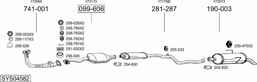 Bosal SYS04582 - Система выпуска ОГ autosila-amz.com