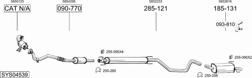 Bosal SYS04539 - Система выпуска ОГ autosila-amz.com