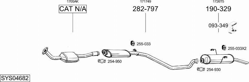 Bosal SYS04682 - Система выпуска ОГ autosila-amz.com