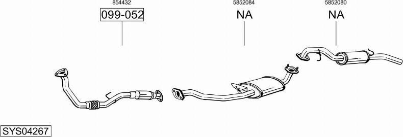 Bosal SYS04267 - Система выпуска ОГ autosila-amz.com