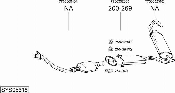 Bosal SYS05618 - Система выпуска ОГ autosila-amz.com