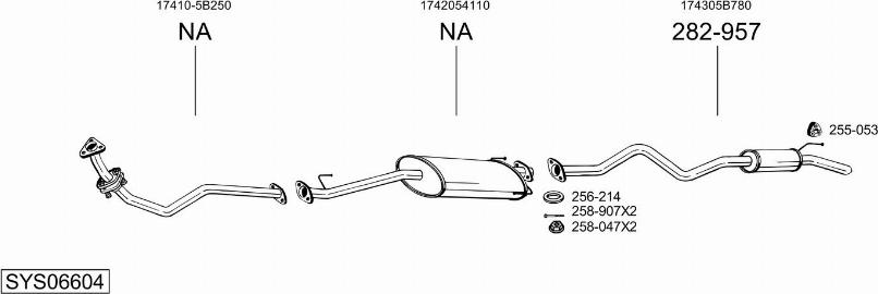 Bosal SYS06604 - Система выпуска ОГ autosila-amz.com