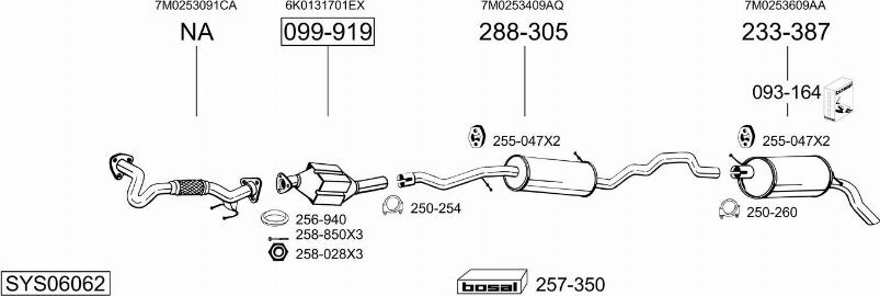 Bosal SYS06062 - Система выпуска ОГ autosila-amz.com