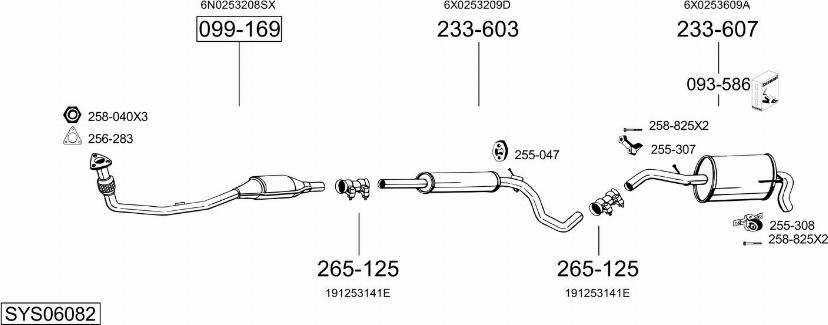 Bosal SYS06082 - Система выпуска ОГ autosila-amz.com