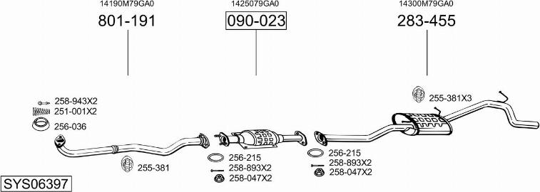 Bosal SYS06397 - Система выпуска ОГ autosila-amz.com