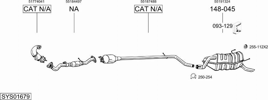 Bosal SYS01679 - Система выпуска ОГ autosila-amz.com