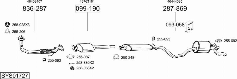 Bosal SYS01727 - Система выпуска ОГ autosila-amz.com