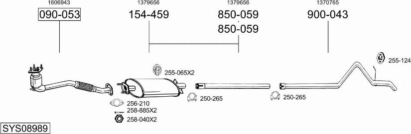 Bosal SYS08989 - Система выпуска ОГ autosila-amz.com