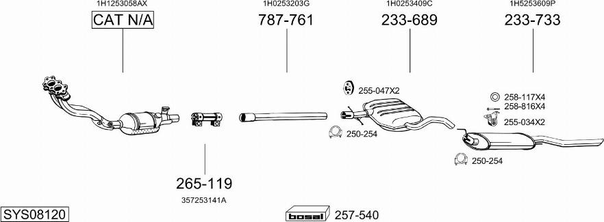 Bosal SYS08120 - Система выпуска ОГ autosila-amz.com