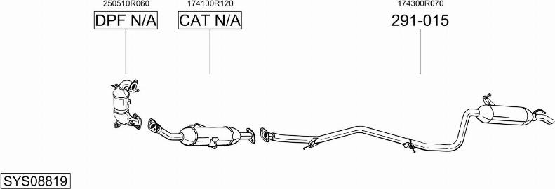 Bosal SYS08819 - Система выпуска ОГ autosila-amz.com