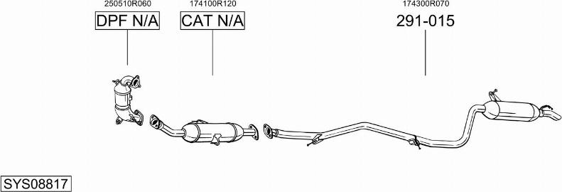 Bosal SYS08817 - Система выпуска ОГ autosila-amz.com