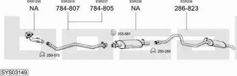 Bosal SYS03149 - Система выпуска ОГ autosila-amz.com