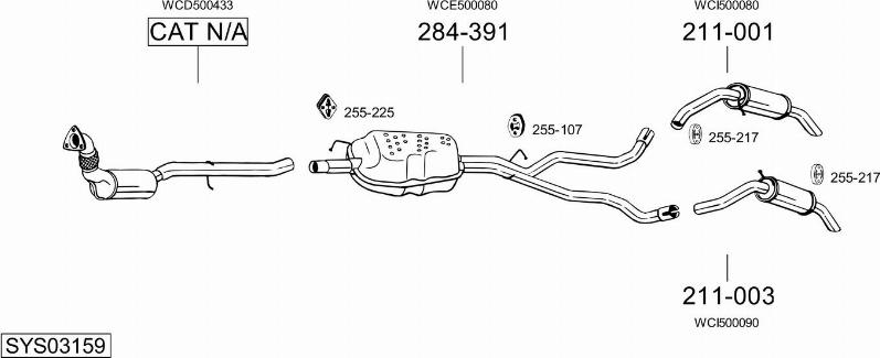 Bosal SYS03159 - Система выпуска ОГ autosila-amz.com