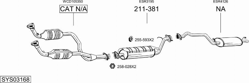 Bosal SYS03168 - Система выпуска ОГ autosila-amz.com