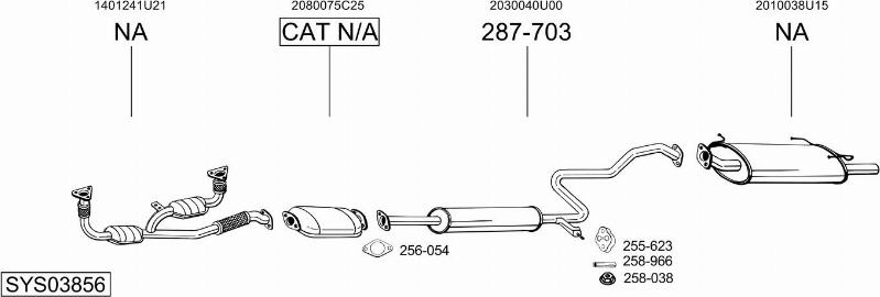 Bosal SYS03856 - Система выпуска ОГ autosila-amz.com