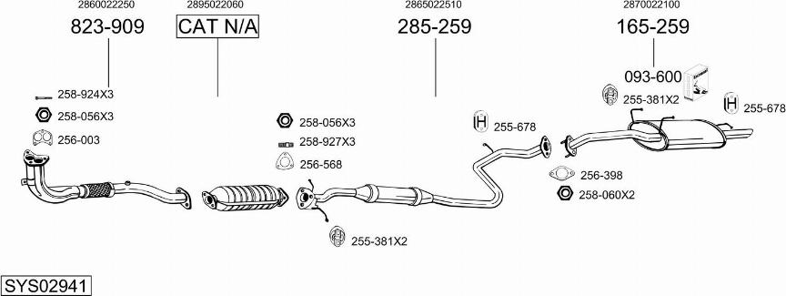 Bosal SYS02941 - Система выпуска ОГ autosila-amz.com