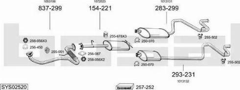 Bosal SYS02520 - Система выпуска ОГ autosila-amz.com