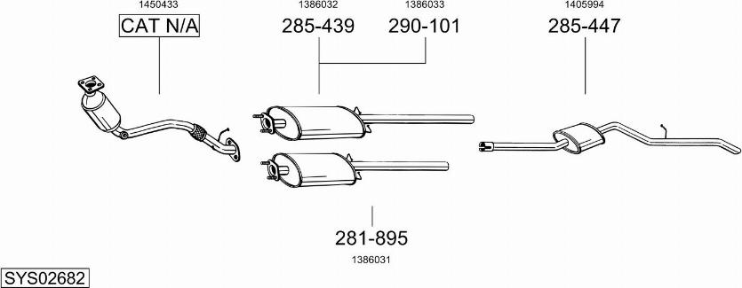 Bosal SYS02682 - Система выпуска ОГ autosila-amz.com