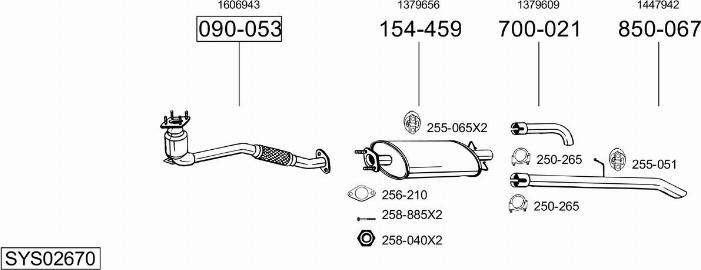 Bosal SYS02670 - Система выпуска ОГ autosila-amz.com